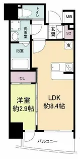 セレニテ天満橋アリア【7階】の間取り