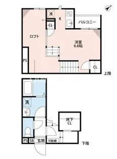 CB箱崎フレーシア【2階】の間取り
