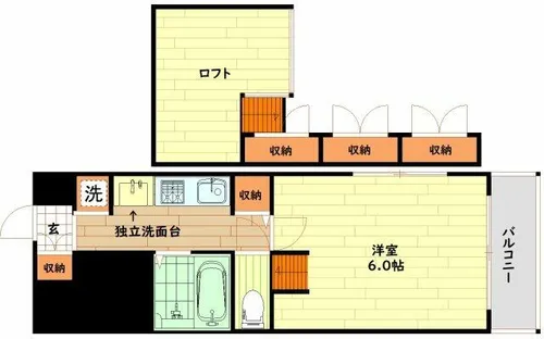 エステムコート梅田茶屋町デュアルスペース【3階】の間取り
