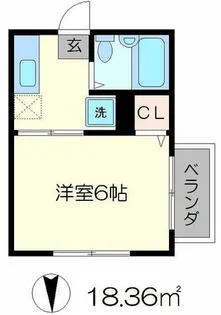 プレール北白川【1階】の間取り