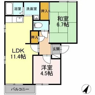 アペックス日進 E棟【2階】の間取り