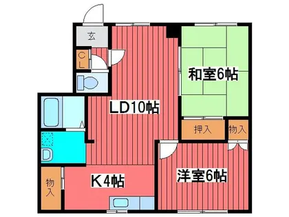コーポ羊ヶ丘【1階】の間取り