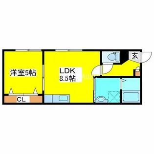 エスカイヤ南ヶ丘【202号室】の間取り