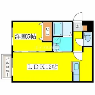 カーサ ボールパーク【301号室】の間取り