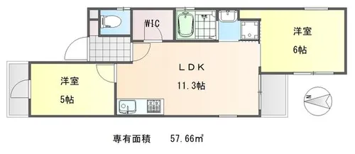 京都グランデ五番館【2階】の間取り