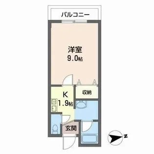 ヴェルドミールAO【0206号室】の間取り