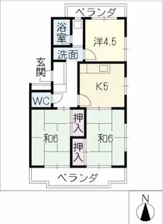 サンシティ小池【301号室】の間取り