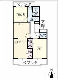 サンシティ小池【3階】の間取り