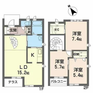 シャーメゾン松江【0105号室】の間取り