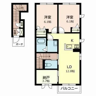 メゾン ド ショコラ 大久保【0205号室】の間取り