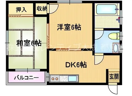 大阪府大阪市都島区高倉町2丁目【アパート】の間取り