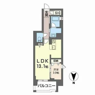セリーニ オルニス【0201号室】の間取り