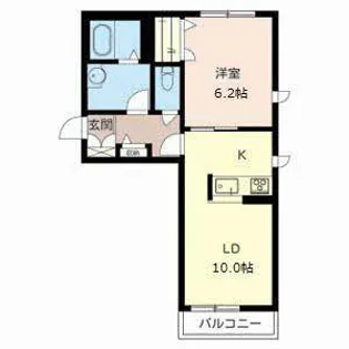 シャーメゾン豊川【A201号室】の間取り