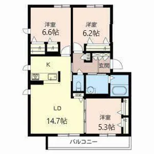 シャーメゾン・アルカディア 豊中本町【0302号室】の間取り