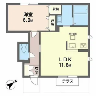 シャーメゾン福田【0103号室】の間取り