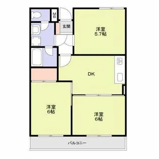 ベルトピア忠岡北B棟【1階】の間取り