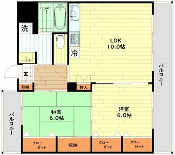 グローリーヨシダ【7階】の間取り