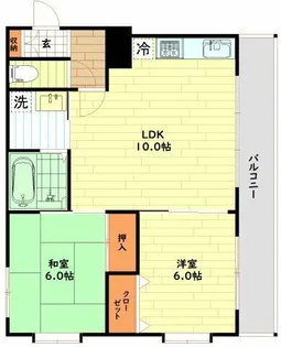 グローリーヨシダ【7階】の間取り