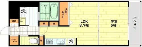 estageo関目高殿【6階】の間取り