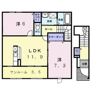 フレスケッツァ【2階】の間取り