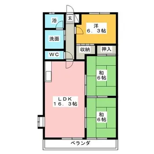 3LDKの間取り画像