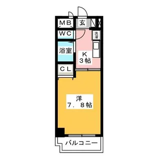 びい6植田【4階】の間取り