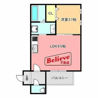 Cherim花畑Ⅰ【101号室】の間取り