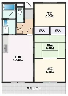 グローリウス長野【302号室】の間取り