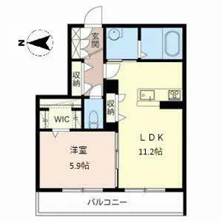 ラ・シゴーニュ ウエスト【0302号室】の間取り