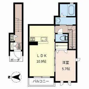 シャーメゾン ソレイユ【0202号室】の間取り