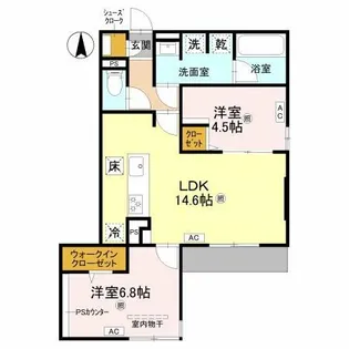 トリシア今川【3階】の間取り