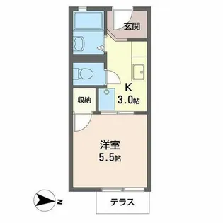 グリーン ヴィレッジ【0108号室】の間取り