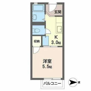 グリーン ヴィレッジ【0210号室】の間取り