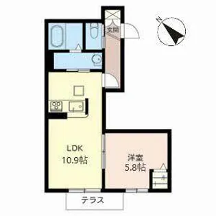 アイリス上賀茂【0102号室】の間取り
