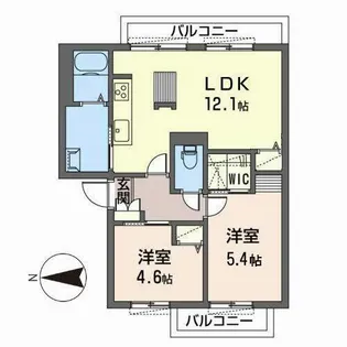 WEST HILLII【0103号室】の間取り