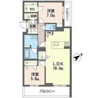 メゾン カルム【0205号室】の間取り