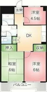 ロンシャン金山【4階】の間取り