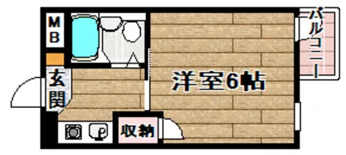 ダイコウレストハウス芥川【302号室】の間取り