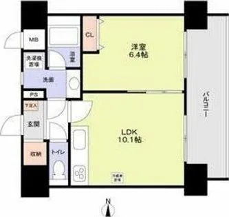 スタジオスクエア泉【7階】の間取り