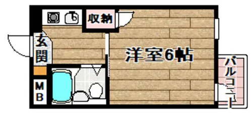 ダイコウレストハウス芥川【302号室】の間取り