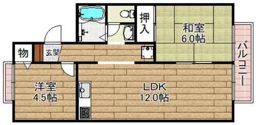 グレースハイムA棟【205号室】の間取り