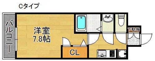 AXIS天神ノ森【9階】の間取り