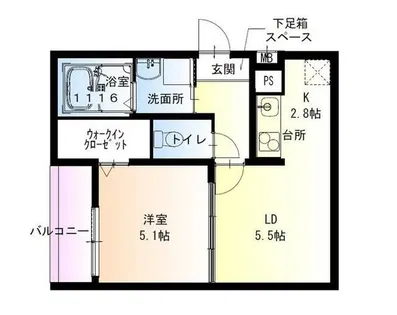 フジパレス羽衣Ⅱ番館【3階】の間取り