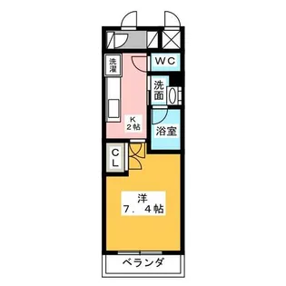 レーベスト平安【4階】の間取り