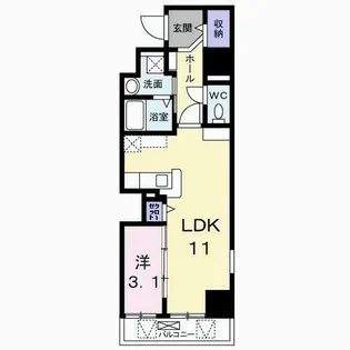 シェーナ下到津【9階】の間取り
