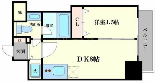 イグレック南本町【703号室】の間取り