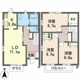 シャルム真美【0101号室】の間取り
