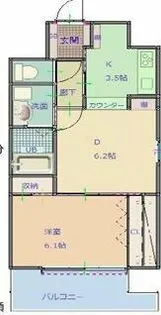 LaGrece福島【9階】の間取り