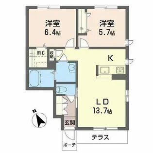 シャーメゾンHANA【0102号室】の間取り
