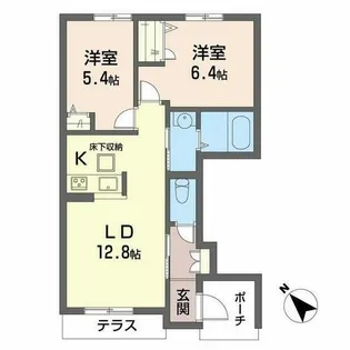 シャーメゾン サラ【0102号室】の間取り